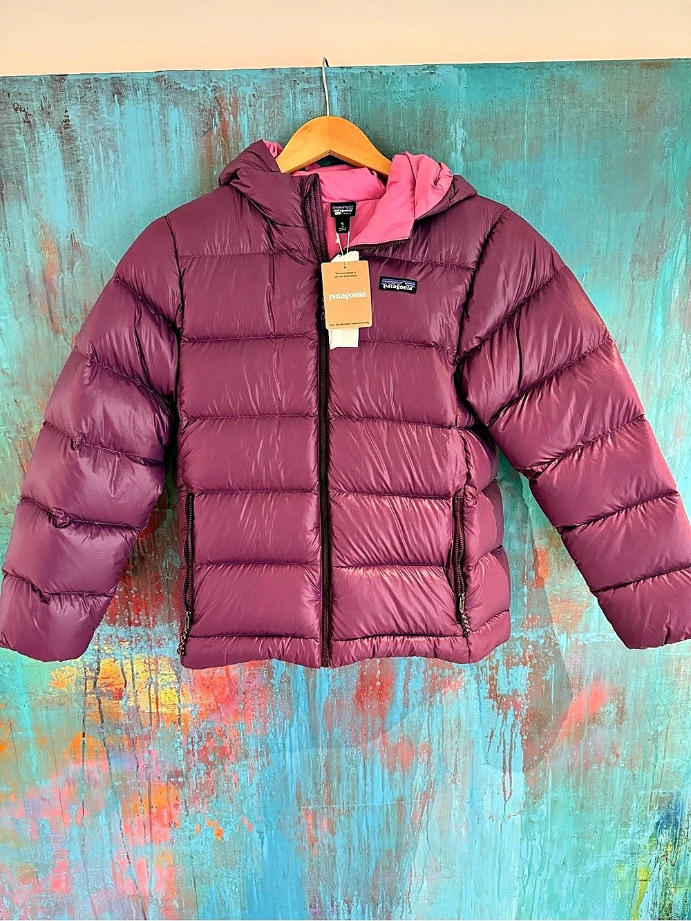 NWT Patagonia Down Sweater Hoody Puffer Jacket: Girls XL
